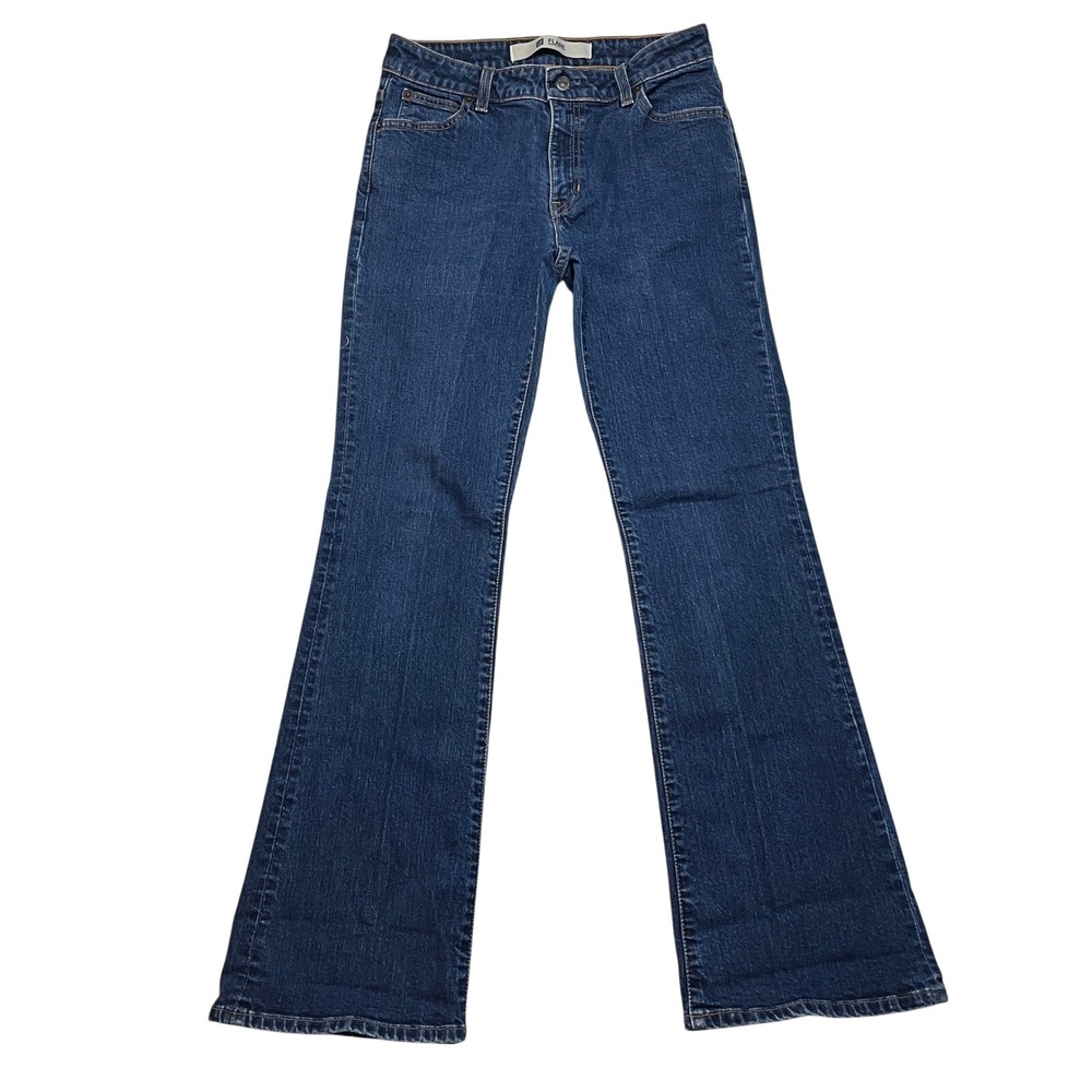 Gap Jeans Womens 4 Dark Blue Flare Stretch Denim Pants 1969 Low Rise Classic